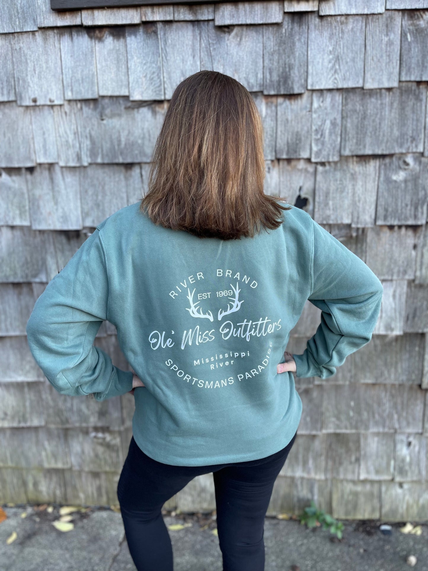 OUTDOORSMAN VINTAGE CREW - ALPINE GREEN