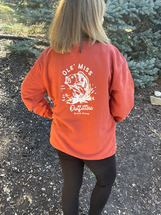 PRE ORDER - Fall In Love Orange Vintage Crewneck