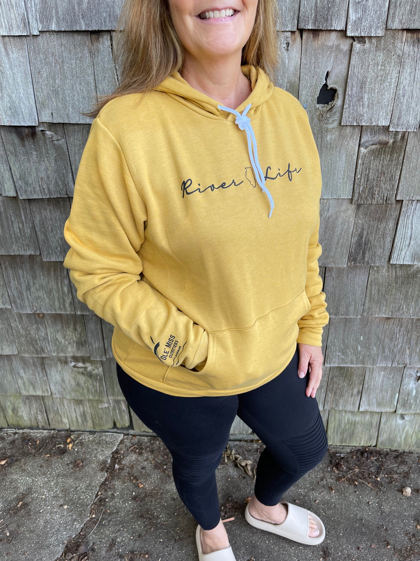 RIVER LIFE - ILLINOIS ULTRA SOFT FLEECE HOODIE - MUSTARD